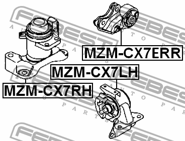 Опора двигателя задняя MAZDA CX-7, CX-9 MZM-CX7ERR MZM-CX7ERR FEBEST