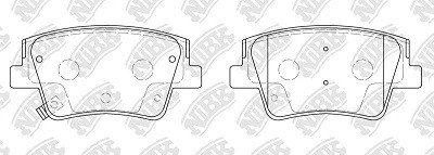 PN0754-NIBK колодки дисковые задние!\ Hyundai Santa Fe 2.2-2.4 18> PN0754 NIBK