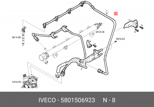 трубка топливная!\ IVECO 5801506923 IVECO