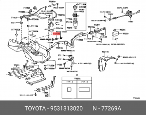 АВТОКОМПОНЕНТ 9531313020 (TOYOTA) 95313-13020 TOYOTA