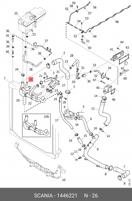 Шланг (R-series) 1446221 SCANIA