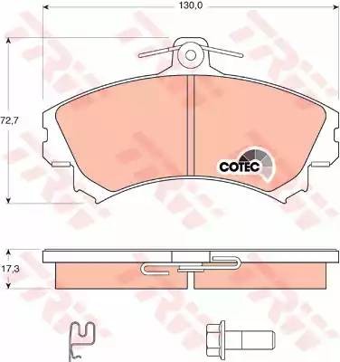 Колодки тормозные MITSUBISHI Colt передние (4шт.) TRW GDB1584 TRW