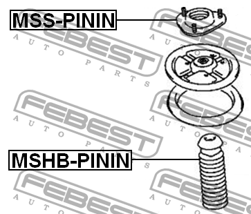 Пыльник амортизатора передний MITSUBISHI PAJERO PININ/MONTERO IO 99-05 MSHB-PINI MSHB-PININ FEBEST