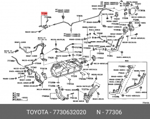 ручка лючка бензобака!\ Toyota Camry/RAV 4 77306-32020 TOYOTA