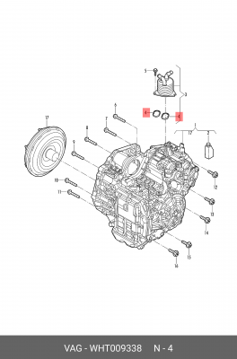Прокладка VW теплообменника OE WHT 009 338 VAG