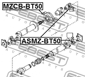Крестовина карданного вала (27x95) MAZDA BT-50 UN 2006-2011 ASMZ-BT50 ASMZ-BT50 FEBEST
