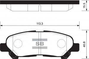Колодки тормозные TOYOTA HIGHLANDER 07- зад. SP2136 SP2136 SANGSIN