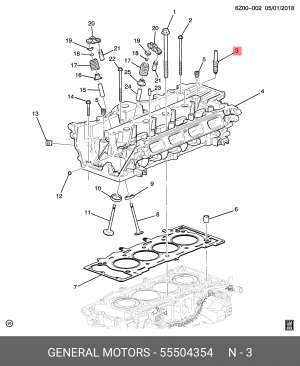свежа зажигания\CADILLAC XT5 55504354 GENERAL MOTORS