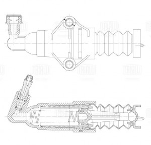 Цилиндр сцеп. Skoda Octavia (96-) 1.4i/1.6i (с храповым рычагом переключения) (р CF929 TRIALLI