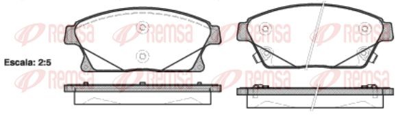 1431 02 [13301234] !колодки дисковые п.\ Opel Astra, Chevrolet Cruze 1.4-2.0 09> 143102 REMSA