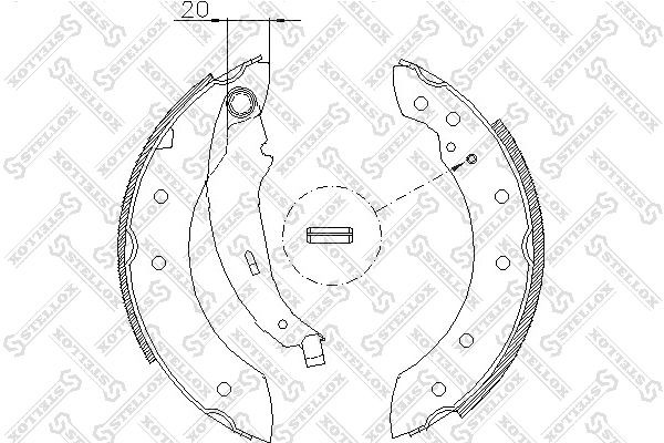 колодки бараб.!\ LIFAN, Renault Laguna 1.6i-1.9TD 97-01/Logan 1.4-1.6 04> 210-101-SX STELLOX