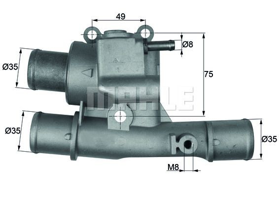 Термостат TI 9 87 MAHLE KNECHT