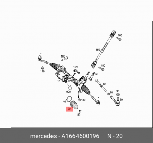 ПЫЛЬНИК РЕЙКИ РУЛЕВОЙ 1664600196 A1664600196 MERCEDES BENZ
