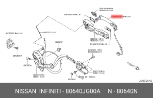 РУЧКА ДВЕРИ 80640-JG00A 80640-JG00A NISSAN