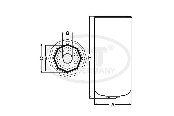 Фильтр топливный ST6058 SCT