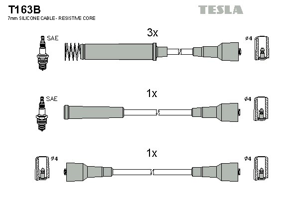 к-кт проводов!\ Opel Omega/Frontera 1.8/2.0i 86-98 T163B TESLA