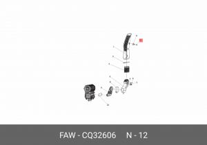 Гайка (шестигр.) 3250, 3310, J7 CQ32606 FAW