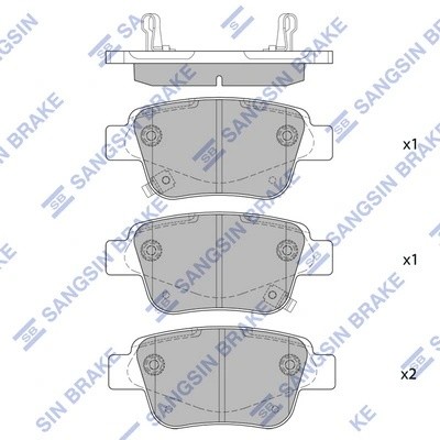 Колодки тормозные TOYOTA AVENSIS 03/COROLLA VERSO 04 задние SP2184 SP2184 SANGSIN
