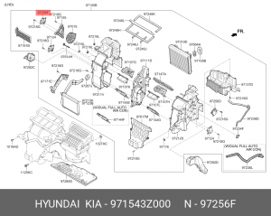 Привод заслонки отопителя салона 971543Z000 HYUNDAI KIA