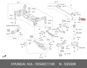 тяга стабилизатора заднего правая!\ Hyundai Sonata LF 14> 55540C1100 HYUNDAI