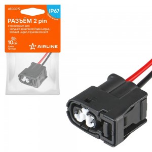 Разъём 2 pin с проводами для катушки зажигания Лада, Renault, Hyundai (AECC072) AECC072 AIRLINE