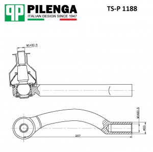 Наконечник рулевой BOXER III, DUCATO III, JUMPER III правый TS-P1188 TSP1188 PILENGA