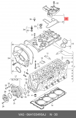 VW EOS (2006>)/JETTA (2011>) 06H 103 495 AJ VAG