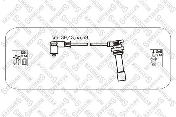 к-кт проводов!\ Mazda 323 1.5 16V 94-98 10-38459-SX STELLOX