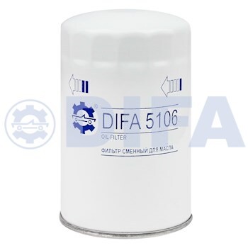 Фильтр масляный КАМАЗ,ПАЗ (дв.CUMMINS ISBe 185,210,300) DIFA DIFA 5106 DIFA