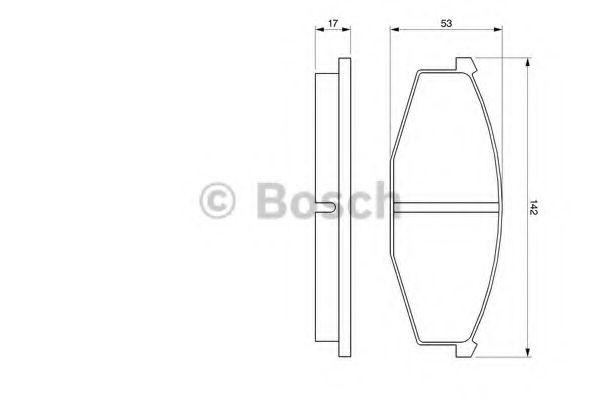 Колодки тормозные NISSAN Patrol (-97) передние (4шт.) BOSCH 0 986 468 630 BOSCH