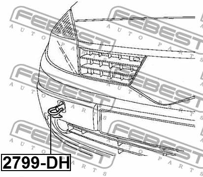 Крюк буксирный ПОДХОДИТ ДЛЯ VOLVO S80 II 2007-2016 2799-DH 2799-DH FEBEST
