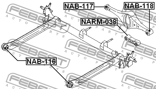 Сайлентблок NAB-116 NAB-116 FEBEST