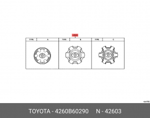колпак колеса! \ Toyota Prado 13>/4Runner 09-18 4260B-60290 TOYOTA