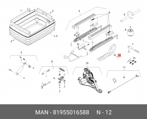 Тросик 81955016588 MAN