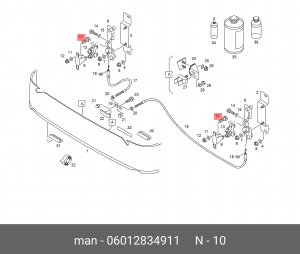 Винт с 6-гранной головкой M6X16-8.8-MAN1 06012834911 MAN