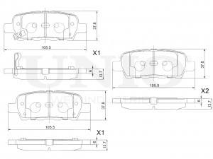 Колодки тормозные диск. задние BRP-20254 UNIO