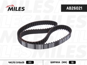 Ремень ГРМ (материал CR) 111MR19 (Contitech CT527) LADA 1.5-1.6 8 кл AB26021 AB26021 MILES