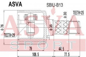 ШРУС ВНУТРЕННИЙ 29x35x25 12 SBIUB13 SBIU-B13 ASVA