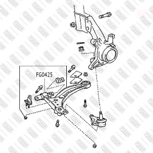 сайлентблок рычага! передний\ Toyota Camry 96> FG0425 FIXAR