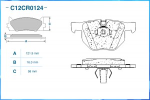 Тормозные колодки задние Low Metallic C12CR0124 C12CR0124 CWORKS