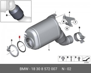 УПЛОТНЕНИЕ  18308572007 18308572007 BMW