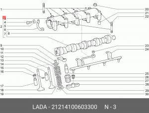 Корпус ВАЗ-21214 распредвала АвтоВАЗ 21214-1006033-00 LADA VAZ