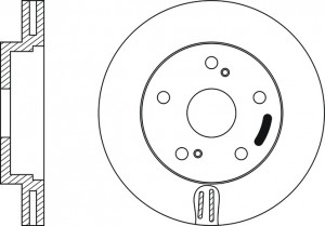 Диск тормозной TOYOTA CARINA E 1.6-2.0 92-95/CELICA 1.8 93- передний RN1058 RN1058 NIBK