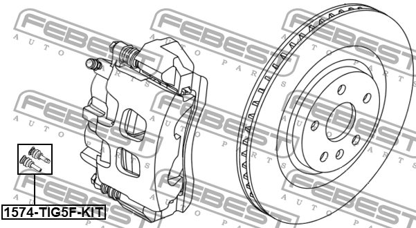 Ремкомплект суппорта CHERY Tiggo (05-) тормозного заднего FEBEST 1574-TIG5F-KIT FEBEST