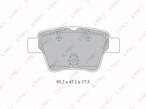 колодки дисковые задн.! дл. 95.2мм, выс. 47.1мм\ Citroen C4, Peugeot 307 1.4-2.0 BD-2211 LYNXAUTO