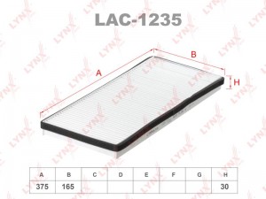 фильтр салона!\ MB Sprinter 208-616, VW LT 28-46 96> LAC-1235 LYNXAUTO