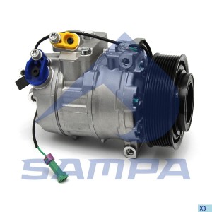 Компрессор кондиционера AXOR (02-), AXOR (04-), CITARO (98-)/KAMAZ 5490; 206196 SAMPA