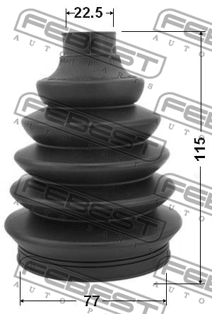 Пыльник ШРУСа внешний NISSAN ALMERA N16 (UKP) 2000-2006 0217P-N16 0217P-N16 FEBEST