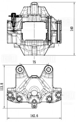Суппорт торм. Mercedes C W203 (00-) зад. лев. d=36мм (диск 10мм) (CF 032010) CF032010 TRIALLI