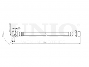 Шланг тормозной задний BRH-10057 UNIO